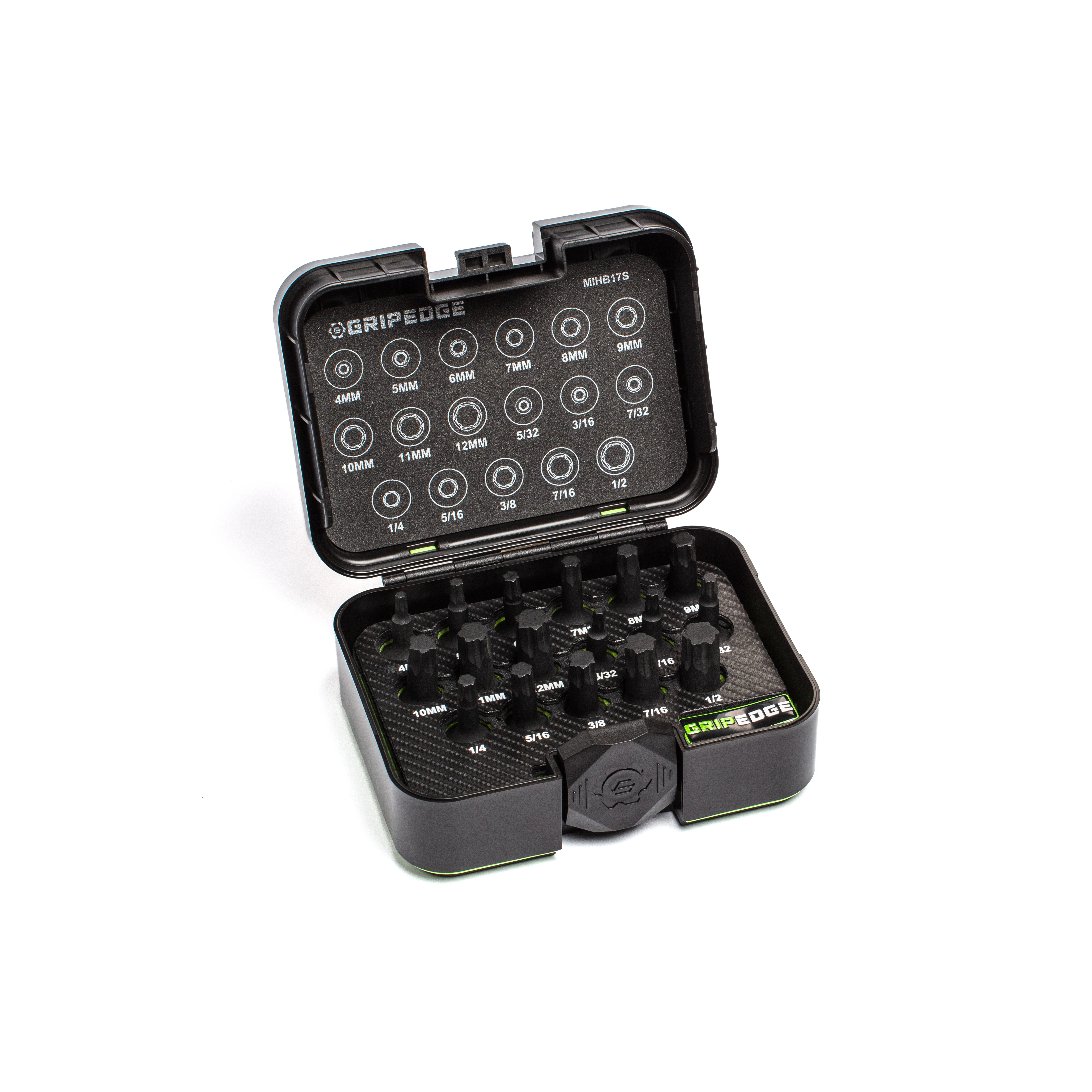 GripEdge | 17-PC RPT 3/8'' Drive Standard Metric & SAE Impact Hex Driver Set - Image 2