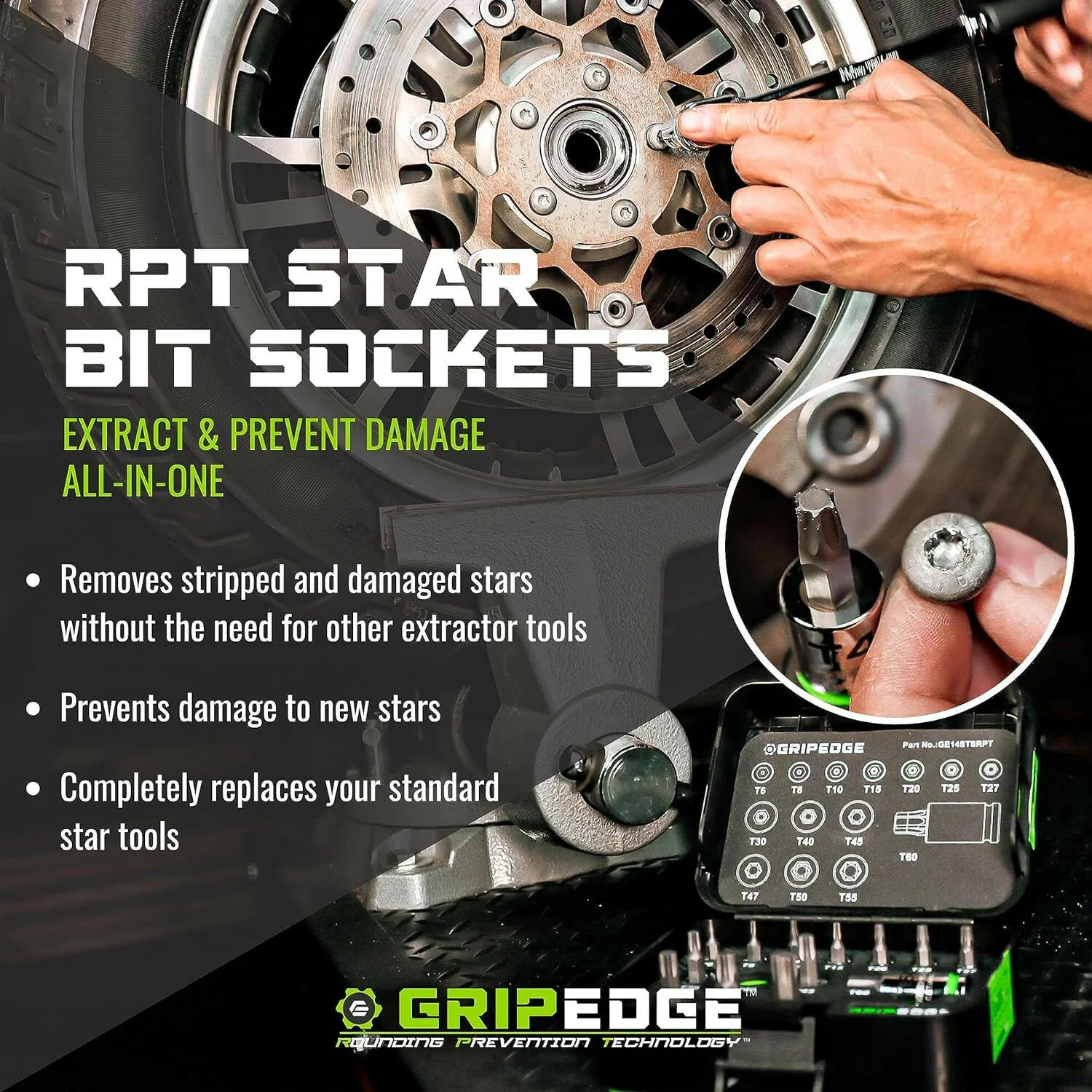 T25 - 1/4’’ Drive RPT Star Bit Socket - Image 2